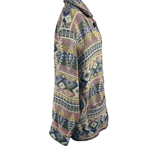 VTG Womens XL (estimate) Southwestern Tapestry Pattern Jacket Multicolor Cowgirl - Picture 5 of 8